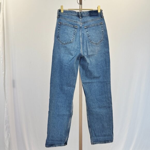 A&F Medium Wash Dad Jean - High Rise with Criss-Cross Waistband - Picture 3 of 3